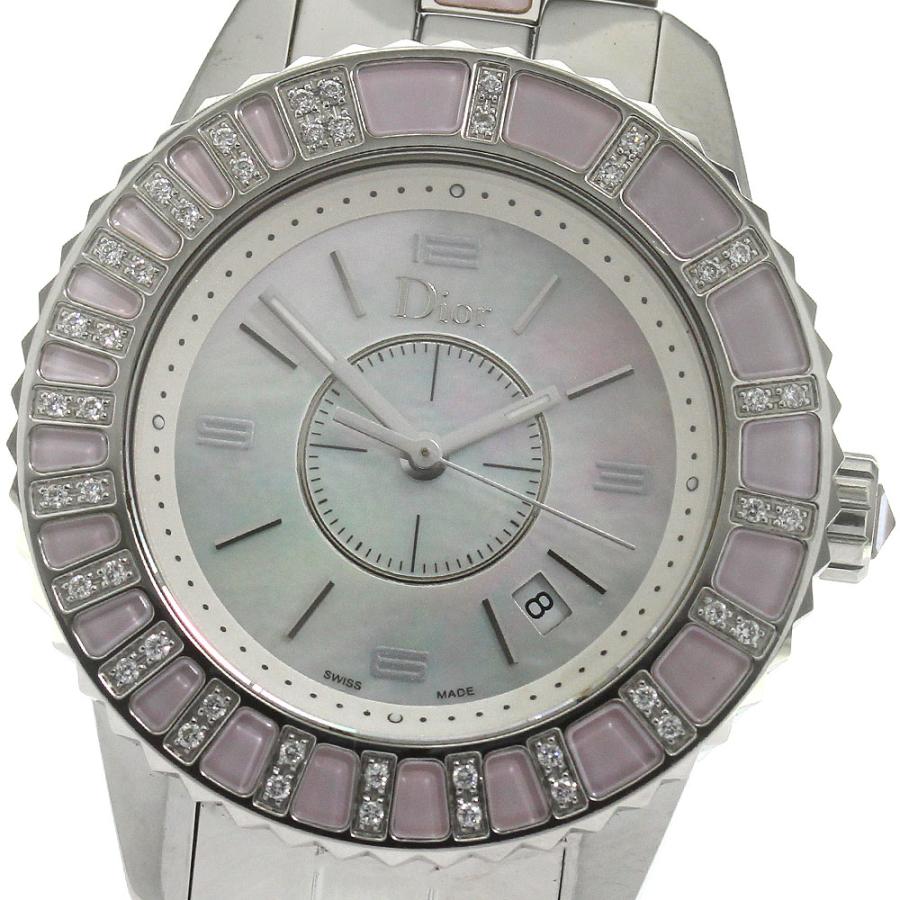 ディオール Dior CD113110 クリスタル ダイヤベゼル クォーツ