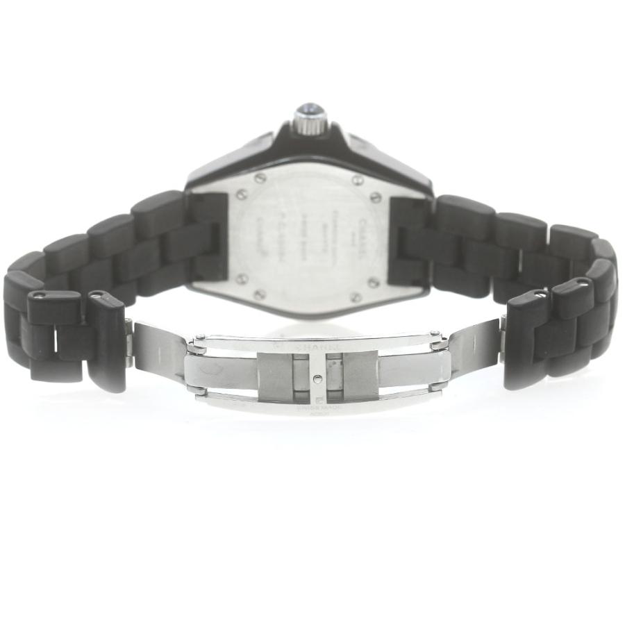 シャネル  H0681 J12 黒セラミックラバー クォーツ 時計レディース美品 CHANEL シャネル H0681 J12 黒セラミック クォーツ レディース