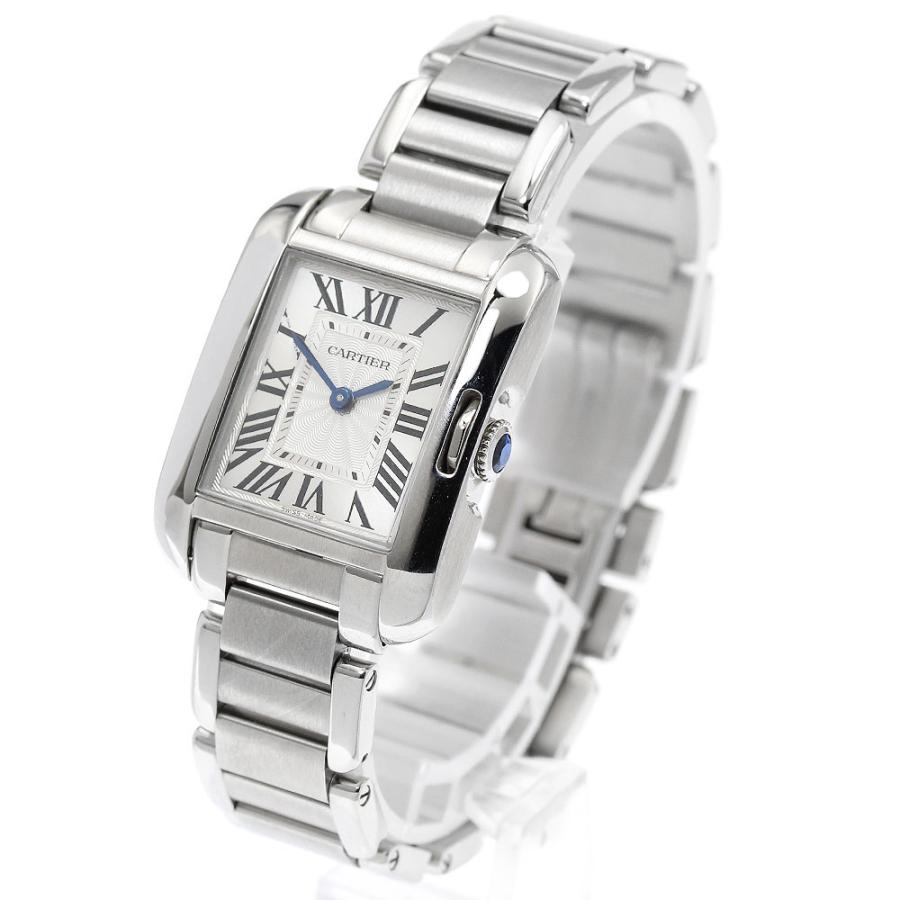 カルティエ CARTIER W5310022 タンクアングレーズSM クォーツ レディース 保証書付き_827181 Cartier（カルティエ） CARTIER W5310022 タンクアングレーズSM
