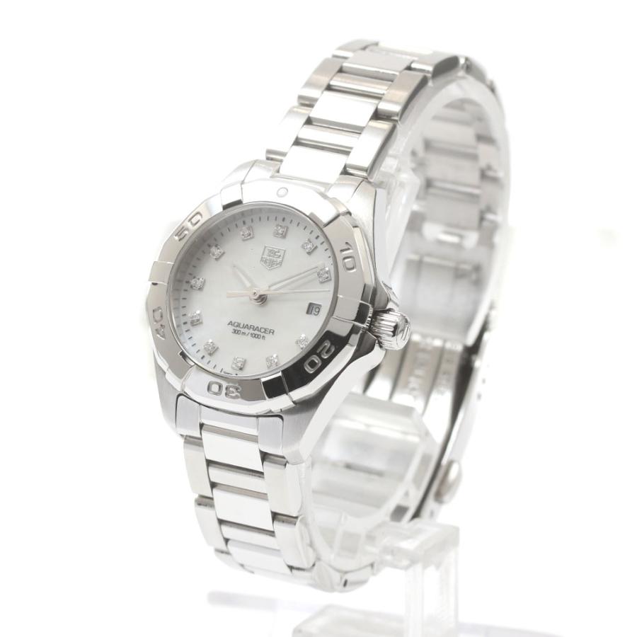 TAG Heuer Aquaracer 11P Diamond WAY1413 Quartz Watch SS/Diamond White Shell  1073TAG HEUER Ladies eLADY Globazone