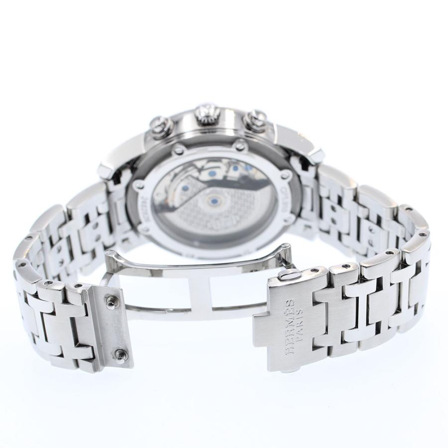 HERMES エルメス/クリッパークロノ デイト/CP1.910 ブラック HERMES - エルメス HERMES クリッパー クロノ CP1.910 自動巻き クロノ