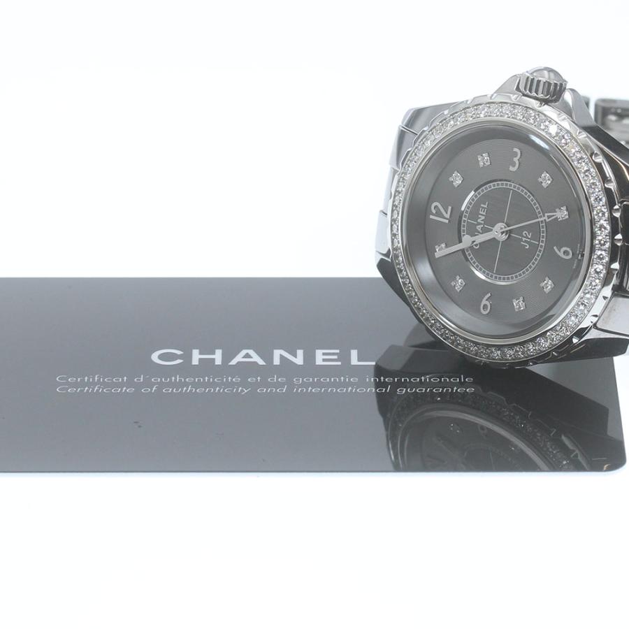 シャネル CHANEL H2565 J12 クロマティック 33ミリ ダイヤベゼル 8P クォーツ レディース 良品 保証書付き_916840 CHANEL（シャネル） CHANEL H2565 J12 クロマティック 33ミリ ダイヤ