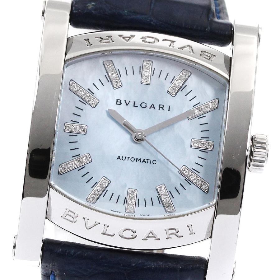 BVLGARI ベルト訳あり ブルガリ AA44S アショーマ ダイヤモンド 自動  