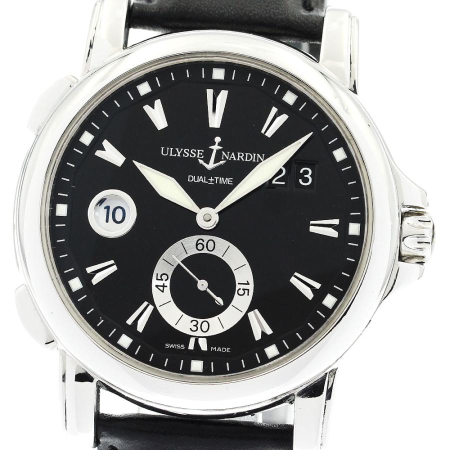 ユリス・ナルダン Ulysse Nardin 243-55 デュアルタイム スモールセコンド 自動巻き メンズ 保証書付き_874470 ULYSSE NARDIN（ユリスナルダン） Ulysse Nardin 243-55 デュアル