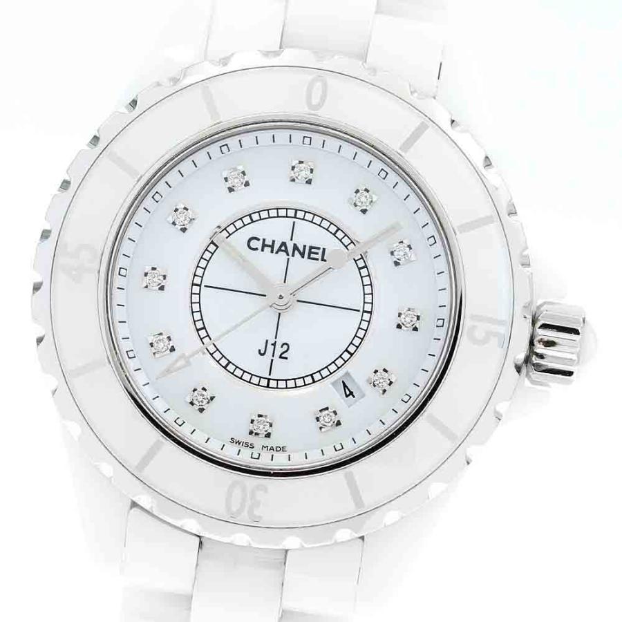 シャネル H1628 J12 白セラミック 12Pダイヤ クォーツ レディース CHANEL シャネル H1628 J12 白セラミック 12Pダイヤ クォーツ