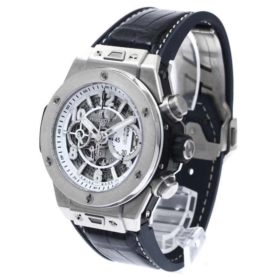 ウブロ HUBLOT 411.NE.2010.LR.JSM15 ビッグバン ウニコ ブラック&ホワイト クロノグラフ 自動巻き メンズ _875305 HUBLOT（ウブロ） HUBLOT 411.NE.2010.LR.JSM15 ビッグバン ウニコ