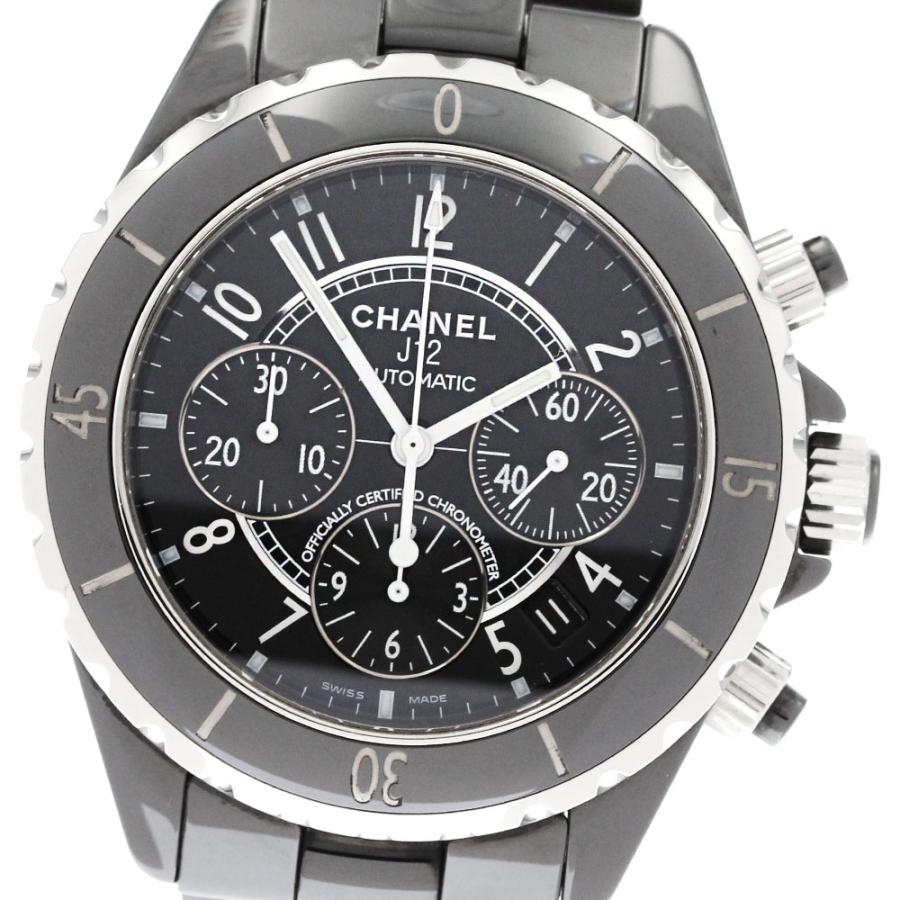 【CHANEL】シャネル J12 H0940 セラミック 自動巻き クロノグラフ CHANEL シャネル J12 クロノグラフ H0940 ブラック セラミック