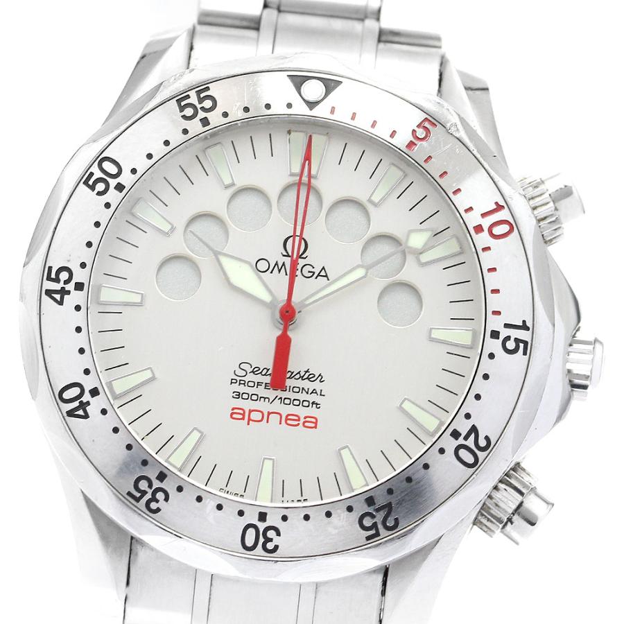 オメガ OMEGA 2595.30 シーマスター300 アプネア ジャックマイヨール クロノグラフ 自動巻き メンズ 保証書付き_876047 OMEGA（オメガ） OMEGA 2595.30 シーマスター300 アプネア ジャック
