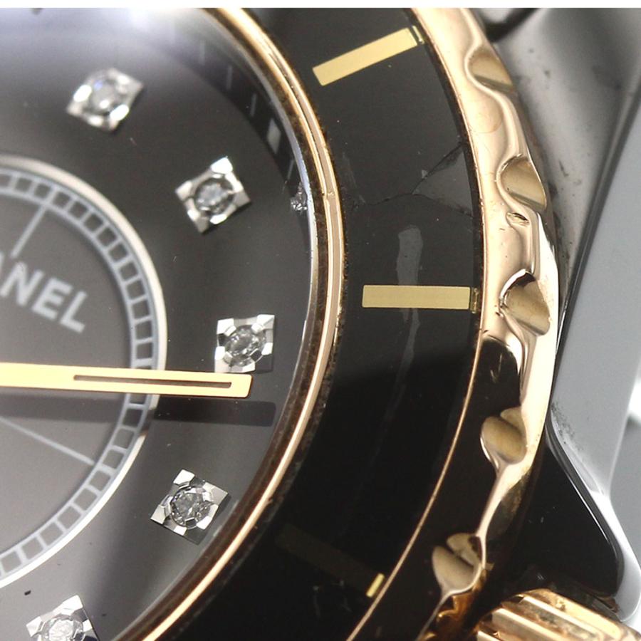 シャネル CHANEL H2543 J12 33MM 黒セラミック 11Pダイヤモンド PGベゼル デイト クォーツ レディース _893528 CHANEL（シャネル） CHANEL H2543 J12 33MM 黒セラミック 11P