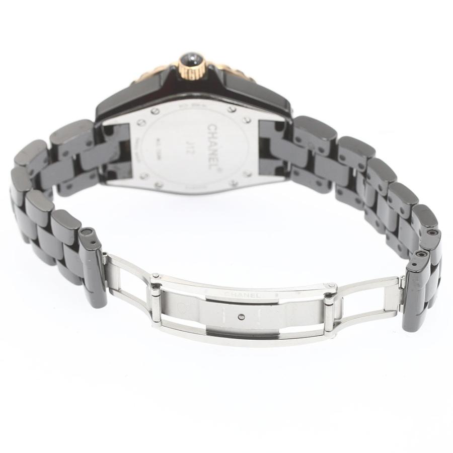 シャネル CHANEL H2543 J12 33MM 黒セラミック 11Pダイヤモンド PGベゼル デイト クォーツ レディース _893528 CHANEL - シャネル CHANEL H2543 J12 33MM 黒セラミック 11P