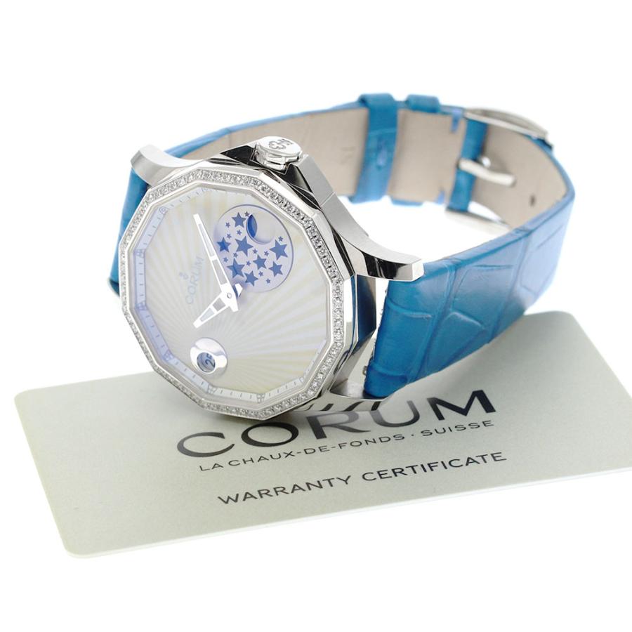 コルム CORUM A384/03121 アドミラルズカップ レジェンド38 ムーンフェイズ　ダイヤベゼル 自動巻き メンズ 極美品 保証書付き_876523 CORUM（コルム） CORUM A384/03121 アドミラルズカップ レジェンド38
