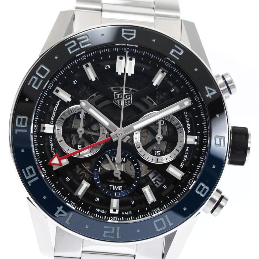 タグホイヤー TAG HEUER CBG2A1Z カレラ キャリバーHeuer02 GMT クロノグラフ 自動巻き メンズ 箱・保証書付き_879831 TAG HEUER（タグ・ホイヤー） TAG HEUER CBG2A1Z カレラ キャリバー