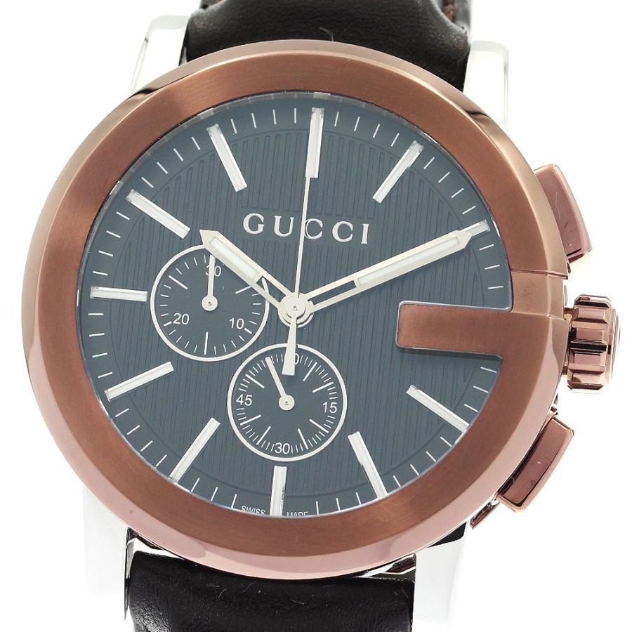 727 GUCCI グッチ　101.2 Gクロノ　クォーツ　腕時計 GUCCI（グッチ） GUCCI 101.2/YA101202 Gクロノ クォーツ メンズ 美品