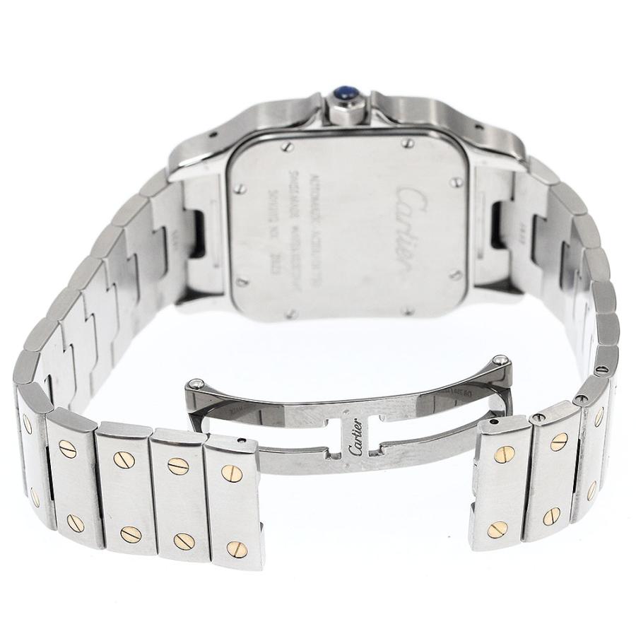 カルティエ Cartier 腕時計 サントスガルベ XL W20099C4 スクエア ホワイト文字盤 ローマンインデックス デイト K18YG SS 自動巻き 【箱・保付き】 【中古】 Cartier - カルティエ Cartier 腕時計 サントスガルベ XL W20099C4