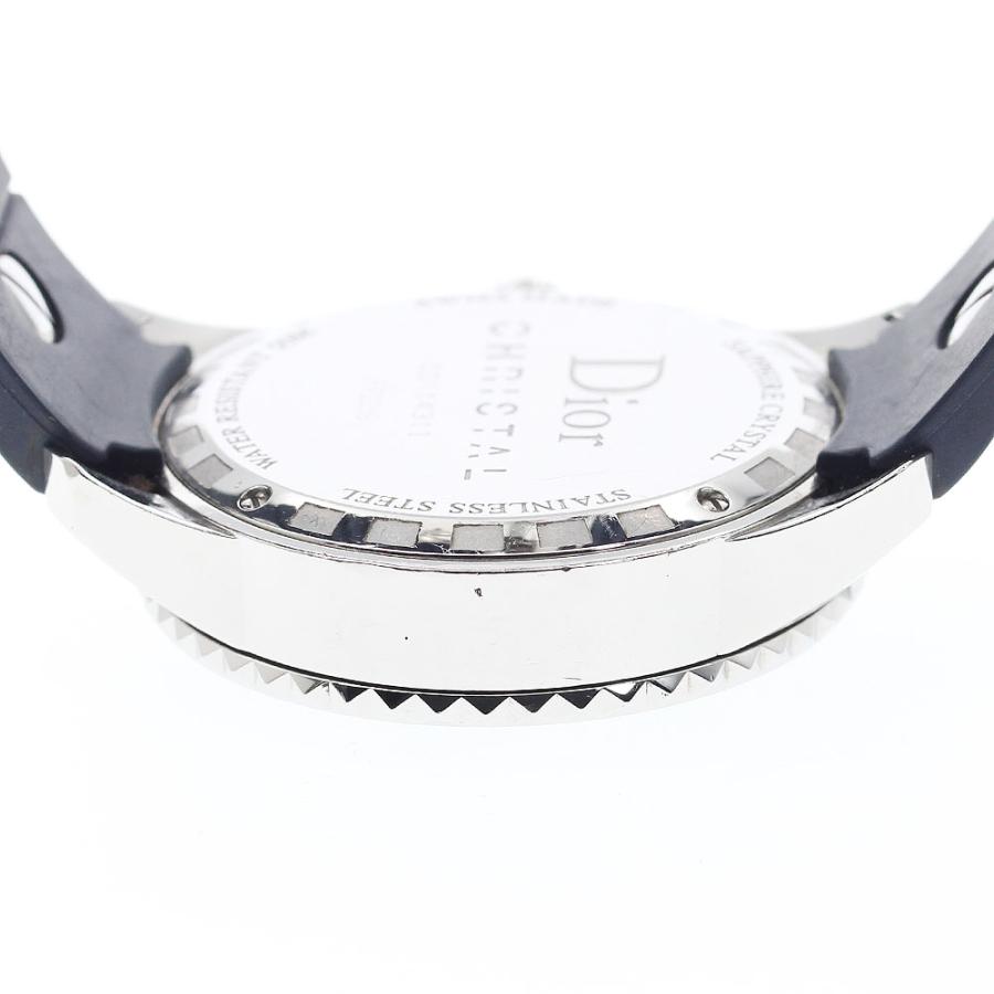 ディオール Dior CD114311 クリスタル ダイヤベゼル クロノグラフ