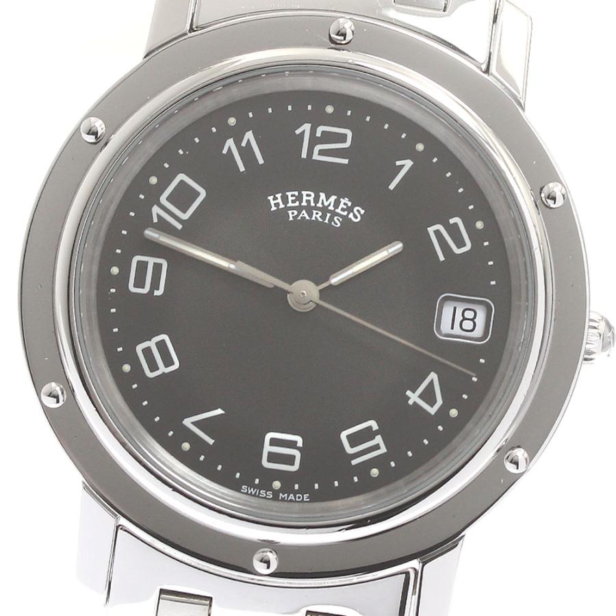 エルメス クリッパー CL6.710 Dバックル クォーツ デイト メンズ 稼働 HERMES エルメス CL6.710 クリッパー デイト クォーツ メンズ 保証書