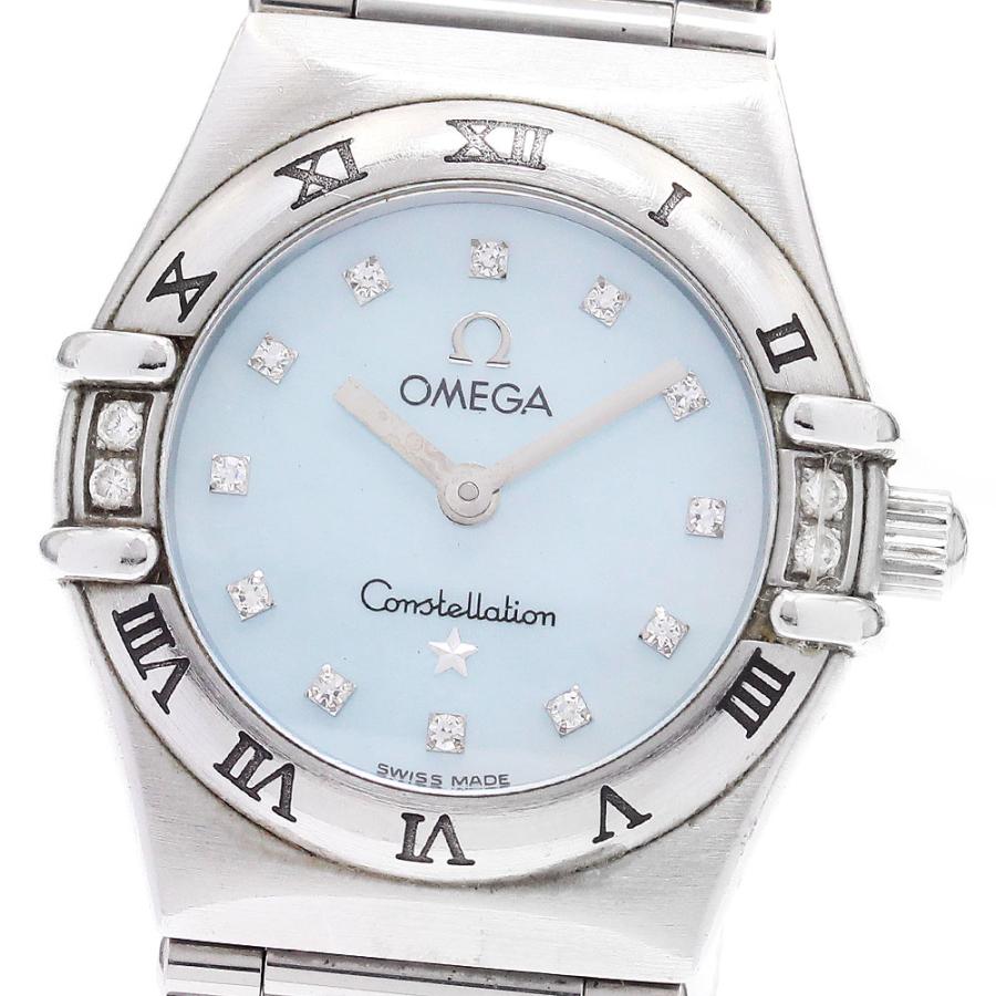 オメガ OMEGA 1567.86 コンステレーションミニ 12Pダイヤ シェル文字盤 クォーツ レディース _880132【ev15】 OMEGA（オメガ） OMEGA 1567.86 コンステレーションミニ 12Pダイヤ