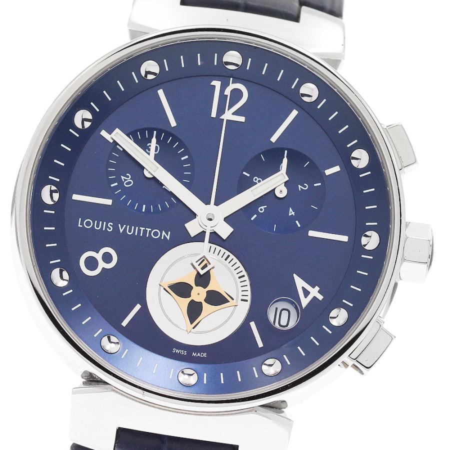 ルイ・ヴィトン LOUIS VUITTON QA034 タンブール ムーンスター クロノグラフ クォーツ メンズ 美品 箱・保証書付き_880186 LOUIS VUITTON（ルイ・ヴィトン） LOUIS VUITTON QA034 タンブール