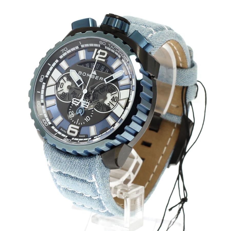 ボンバーグ BOMBERG BS45CHPBLGM.050-3.3 BOLT-68 ガン＆スカイブルー クロノグラフ クォーツ メンズ 未使用品 箱・保証書付き_881538【ev20】の画像