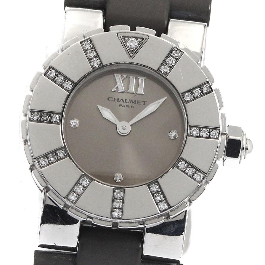 CHARRIOL ベルト訳あり ショーメ Chaumet クラスワン ダイヤベゼル  