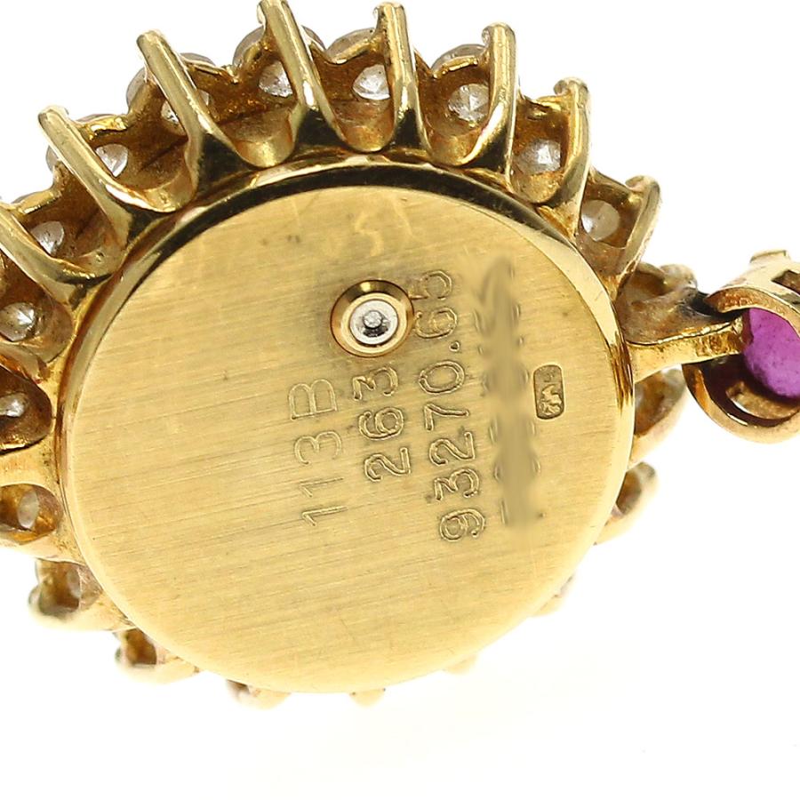 WALTHAM ウォルサム 93270.65 K18YG ダイヤベゼル ルビー クォーツ  