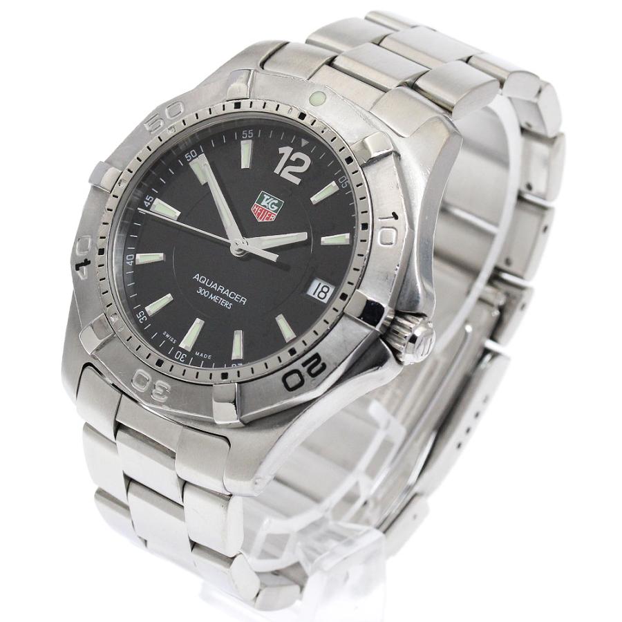 【美品】タグホイヤー TAG HEUER WAF1110 アクアレーサー デイト 新品)TAG HEUER タグ・ホイヤー アクアレーサー 300m ブラック