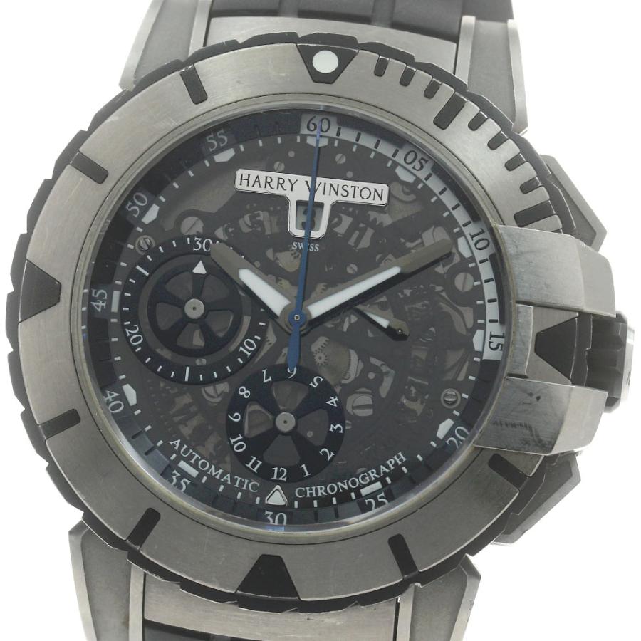 ハリーウィンストン HARRY WINSTON 411/MCA44ZC.W オーシャンダイバー クロノブラフ デイト 自動巻き メンズ 箱・保証書付き_864619 ハリーウィンストン HARRY WINSTON 411/MCA44Z オーシャンダイバー