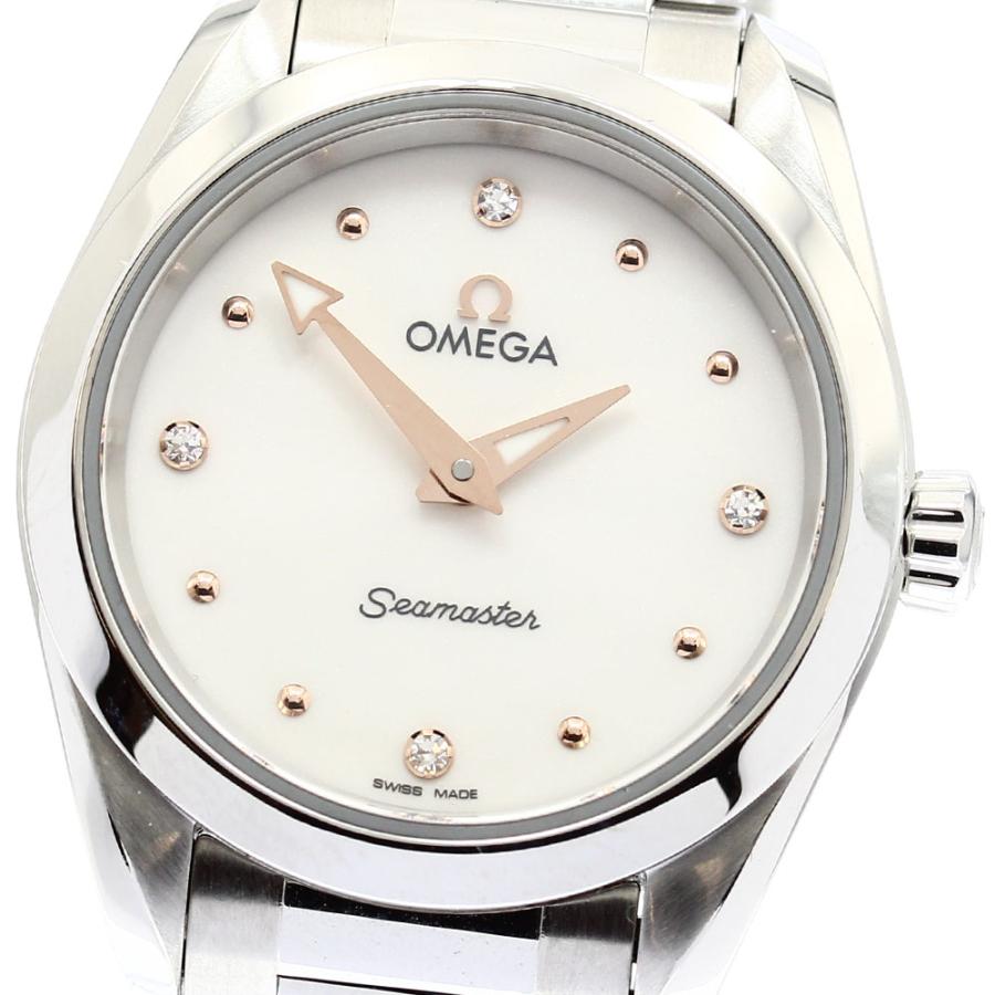 オメガ OMEGA 220.10.28.60.54.001 シーマスター アクアテラ 4Pダイヤ クォーツ レディース 保証書付き_890188 OMEGA（オメガ） OMEGA 220.10.28.60.54.001 シーマスター アクアテラ