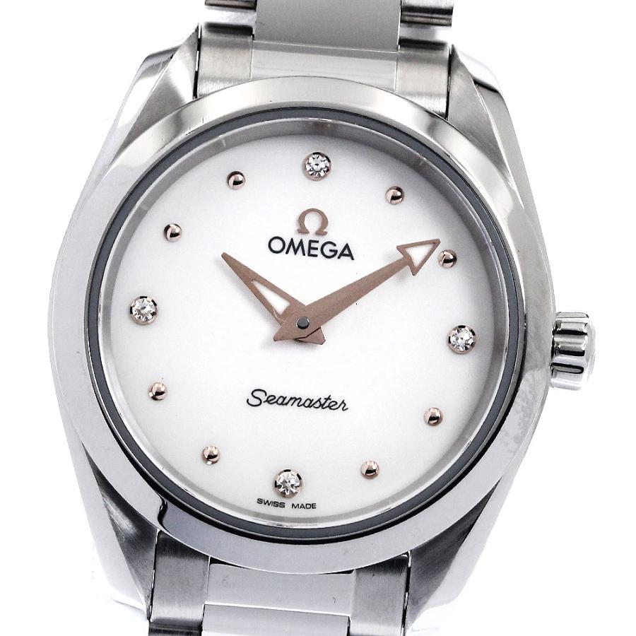 オメガ OMEGA 220.10.28.60.54.001 シーマスター アクアテラ 4Pダイヤ クォーツ レディース 保証書付き_895542 OMEGA（オメガ） OMEGA 220.10.28.60.54.001 シーマスター アクアテラ