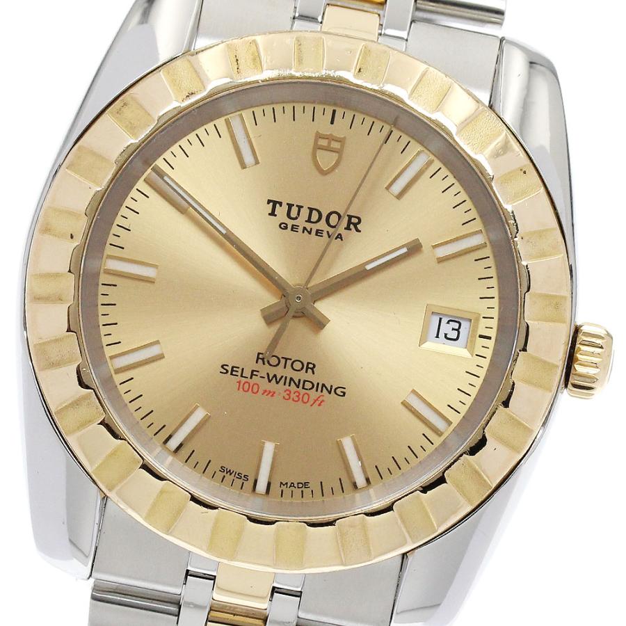保証書付き TUDOR 21013 クラシックデイト ダイヤ 自動巻き メンズ TUDOR（チューダー） チュードル TUDOR 21013 クラシック デイト 自動