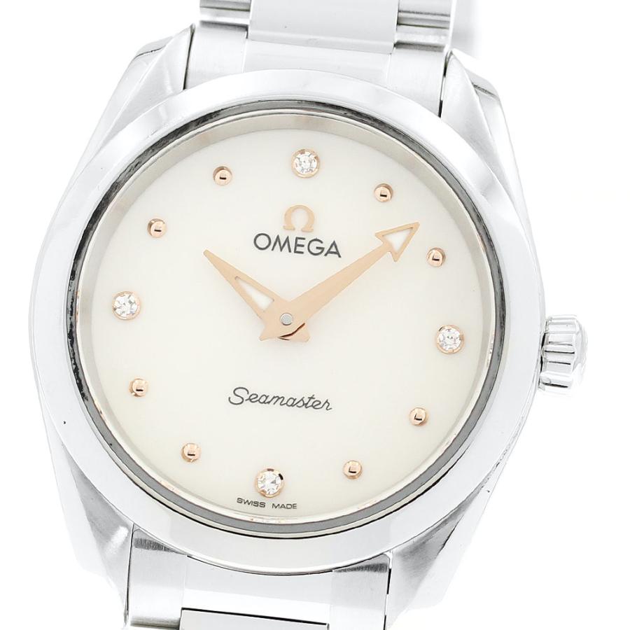 オメガ OMEGA 220.10.28.60.54.001 シーマスター アクアテラ 4Pダイヤ クォーツ レディース 保証書付き_893523 OMEGA（オメガ） OMEGA 220.10.28.60.54.001 シーマスター アクアテラ