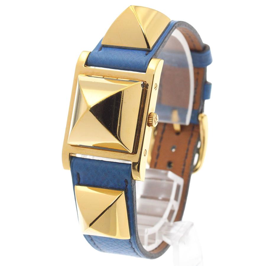 HERMES 美品 メドール 腕時計 ゴールド クォーツ レディース 〇Y HERMES エルメス メドール クォーツ レディース _893784