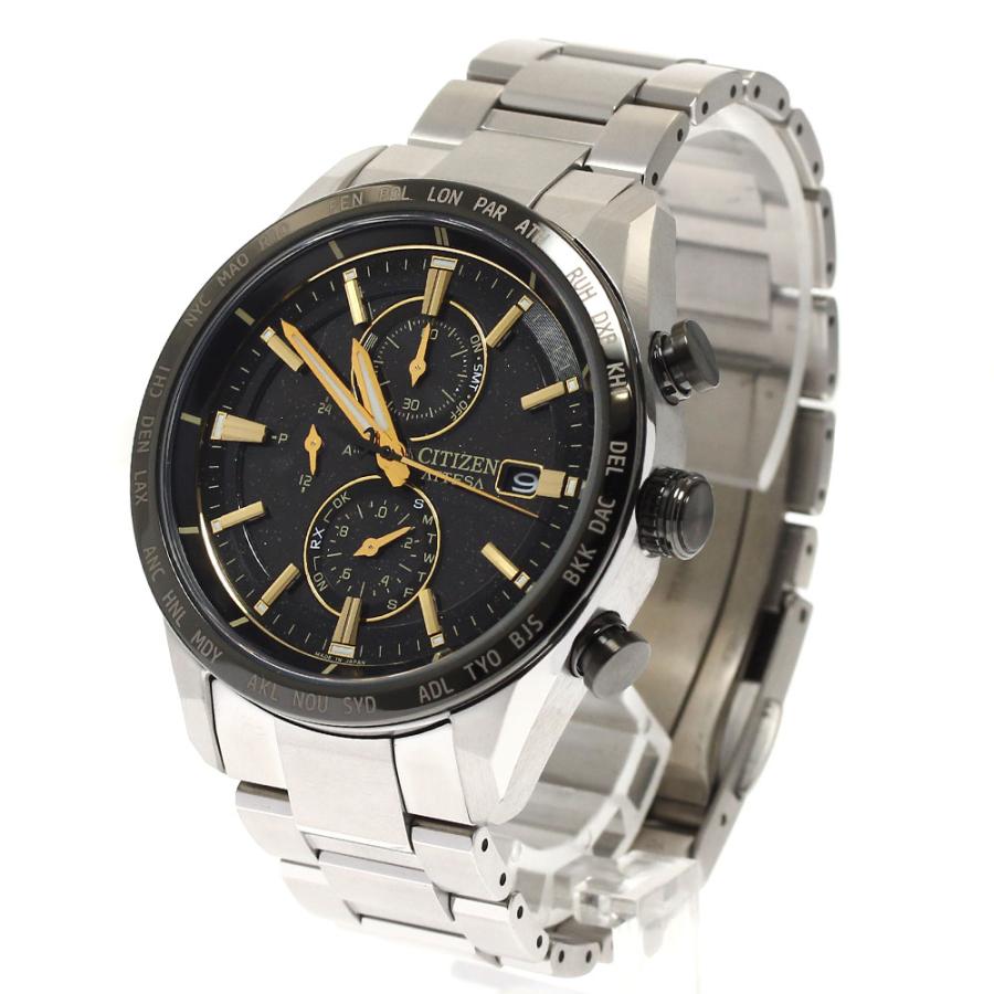 シチズン CITIZEN AT8184-57E/H800-A1CN209 アテッサ エコドライブ 1300本限定モデル ソーラー電波 メンズ 極美品 箱・保証書付き_893900【ev10】の画像