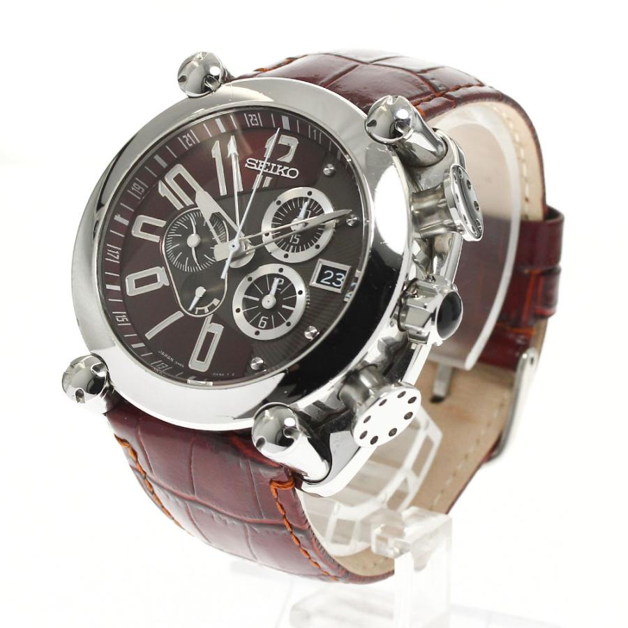 SEIKO セイコー SBLA027/5R86-0AA0 ガランテ GMT クロノグラフ スプリングドライブ メンズ _894018 ...