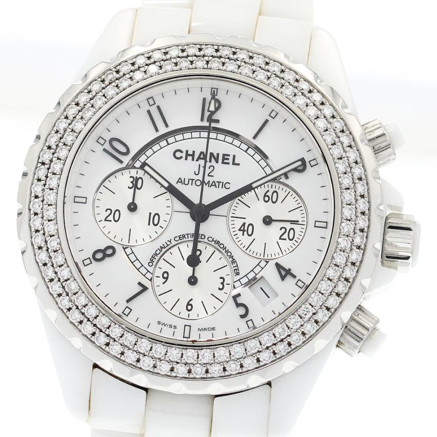 シャネル CHANEL H1008 J12 クロノグラフ ダイヤベゼル 自動巻き メンズ _969507 CHANEL（シャネル） CHANEL H1008 J12 クロノグラフ ダイヤベゼル 自動
