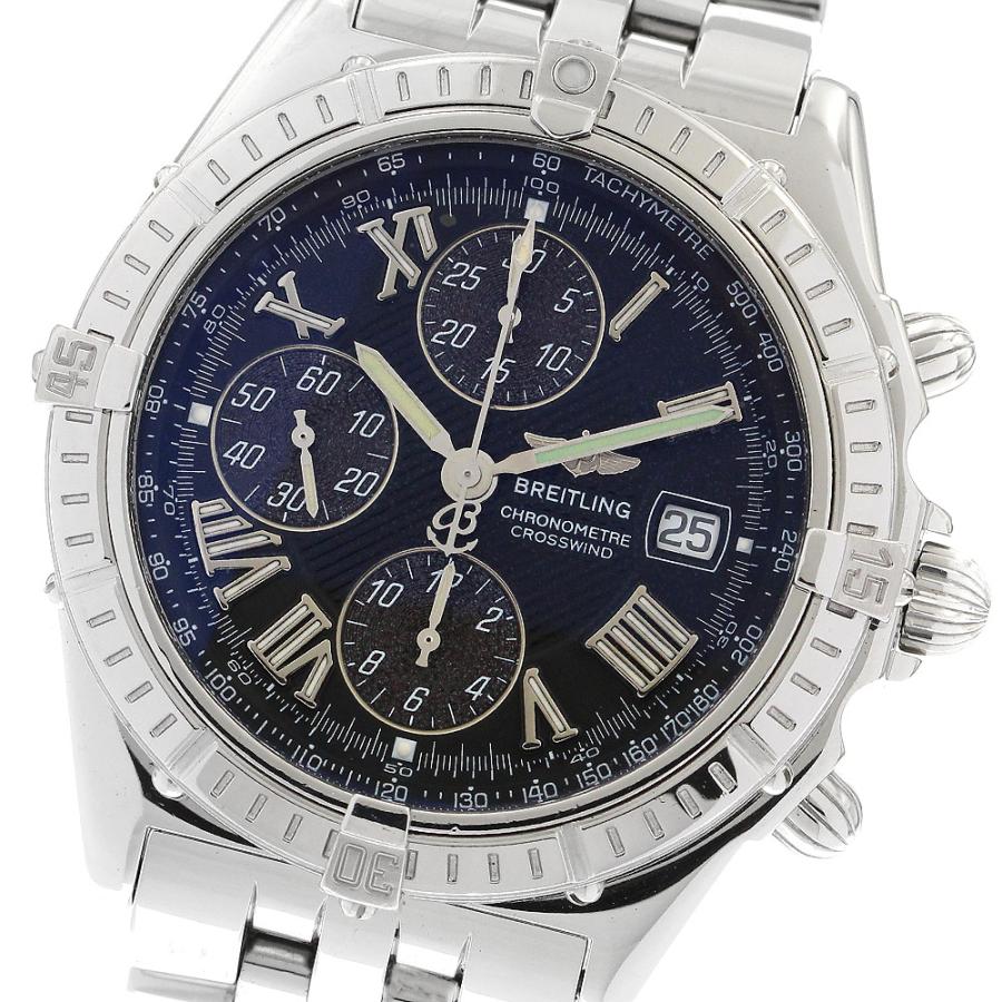 ブライトリング BREITLING A13355 クロスウィンド デイト クロノグラフ 自動巻き メンズ 良品 _960248 ブライトリング（BREITLING） 訳あり BREITLING A13355 クロスウィンド