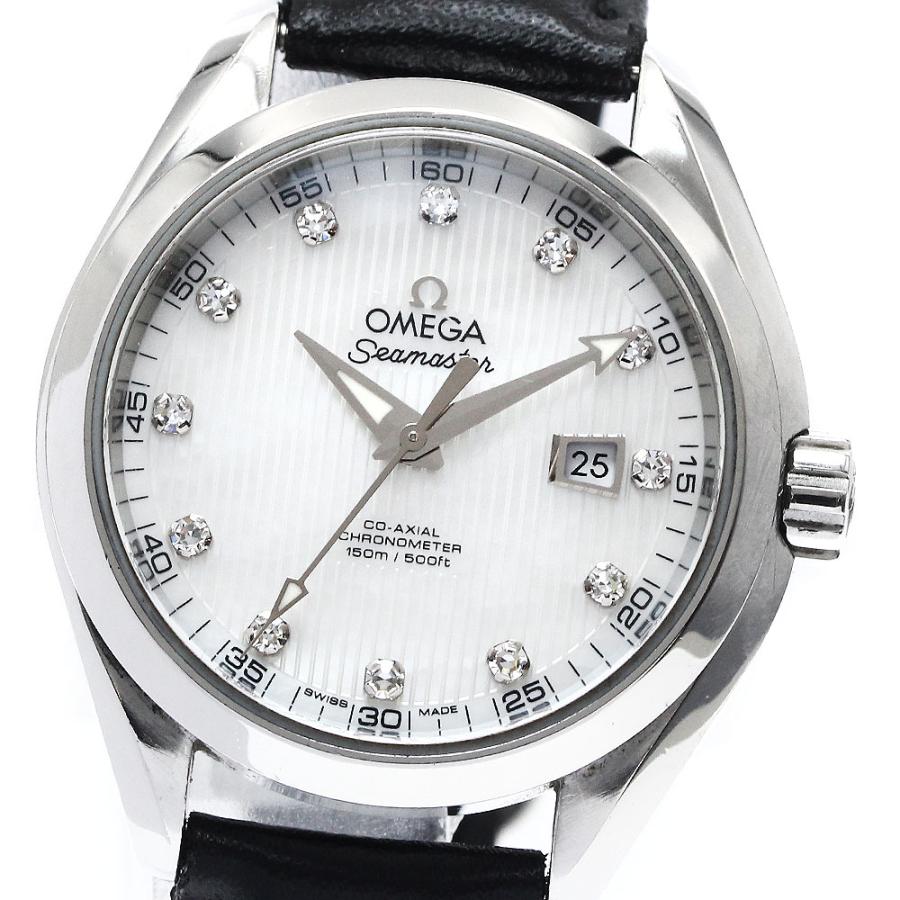 オメガ OMEGA 231.13.34.20.55.001 シーマスター アクアテラ コーアクシャル 12Pダイヤ 自動巻き レディース 美品 箱・保証書付き_877275【ev10】 OMEGA（オメガ） OMEGA 231.13.34.20.55.001 シーマスター アクアテラ