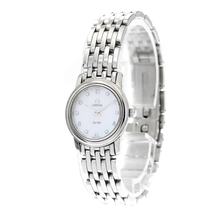 OMEGA オメガ 4570.75 デビル プレステージ 6Pダイヤ クォーツ  