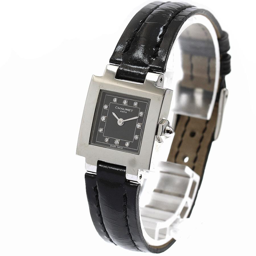 稼働品】CHAUMETショーメ スティルドゥ 12Pダイヤ レディース腕時計