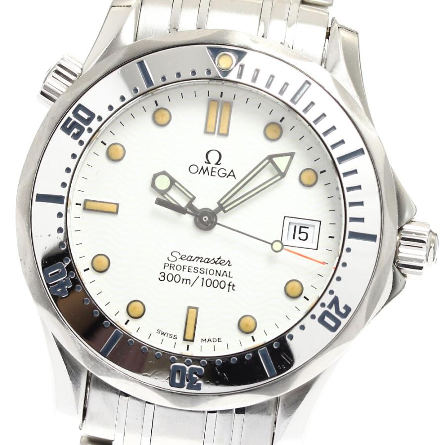 オメガ OMEGA 2562.20 シーマスター300 デイト ホワイトメンズ OMEGA オメガ 2562.20 シーマスター300 デイト クォーツ