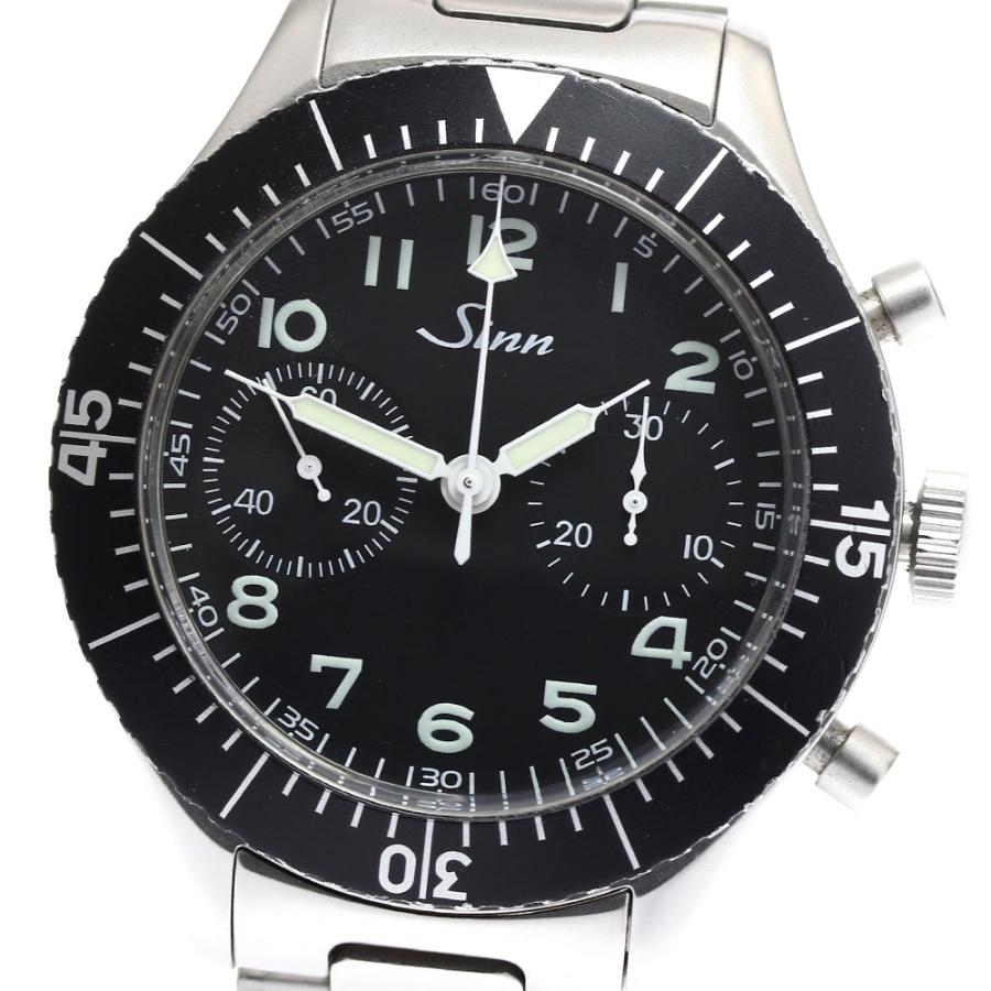 ジン Sinn 155 レプリカ クロノグラフ 日本限定200本 手巻き メンズ 良品 保証書付き_897151 Sinn（ジン） Sinn 155 レプリカ クロノグラフ 日本限定200本 手巻き