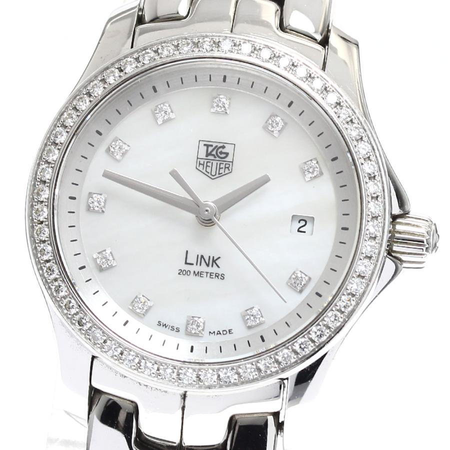 タグホイヤー TAG HEUER WJF1319 リンク 11P ダイヤべゼル クォーツ レディース 保証書付き_898169【ev10】 TAG HEUER（タグ・ホイヤー） TAG HEUER WJF1319 リンク 11P ダイヤべ