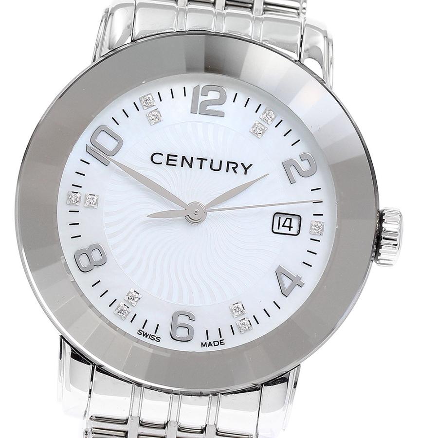 センチュリー CENTURY 648.7.U.N1B.12.SF エレガンス タイムジェム 11Pダイヤ クォーツ レディース 良品 保証書付き_898271【ev20】 CENTURY（センチュリー） CENTURY 648.7.U.N1B.12.SF エレガンス