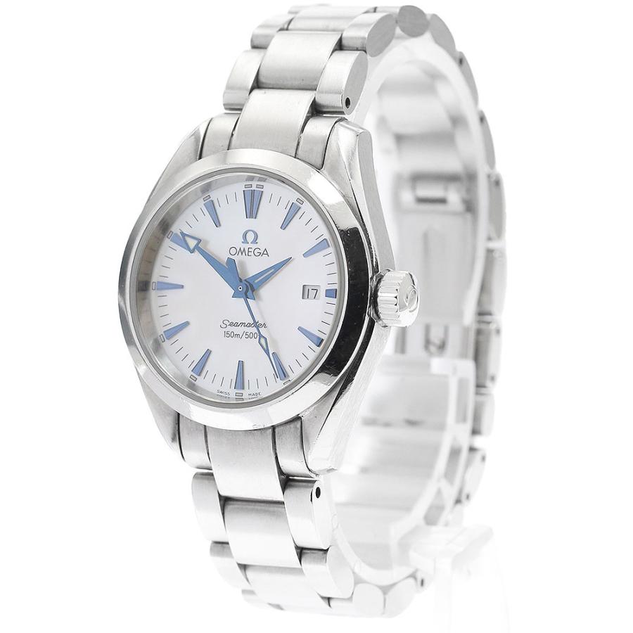 美品 オメガ レディース 2577.30 OMEGA Seamaster OMEGA オメガ 2577.70 シーマスター アクアテラ デイト クォーツ