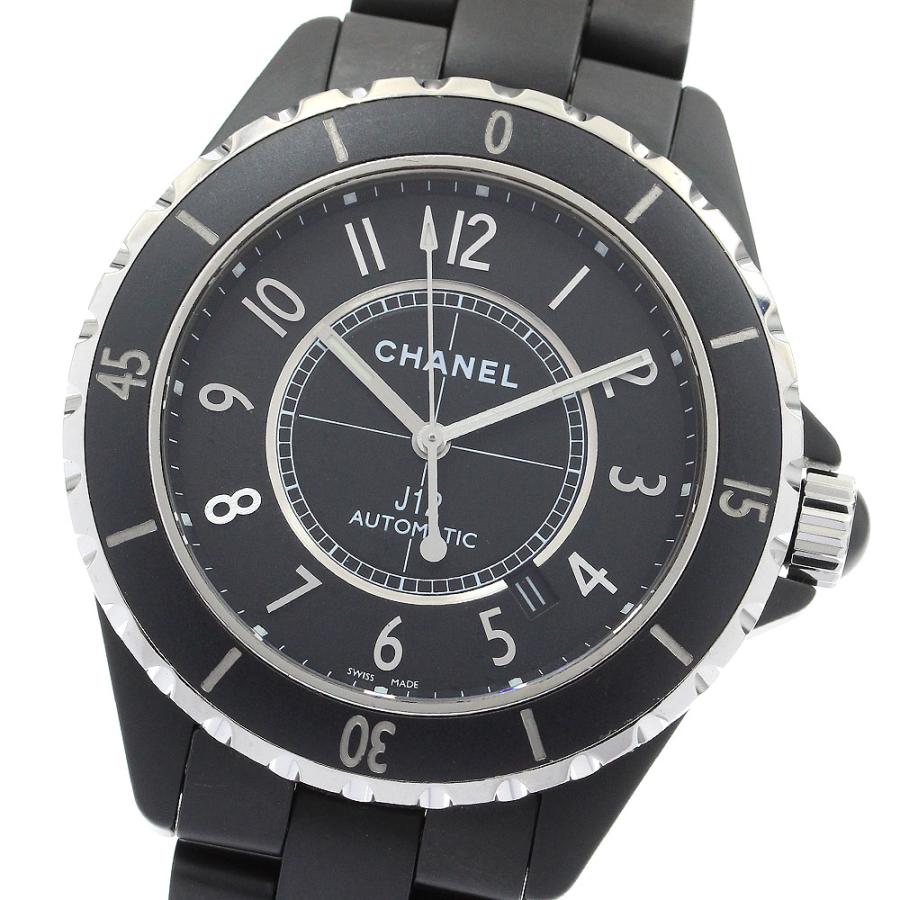 シャネル CHANEL H3131 J12 マットブラック セラミック 42MM 自動巻き メンズ 保証書付き_899005 CHANEL（シャネル） CHANEL H3131 J12 マットブラック セラミック 42MM