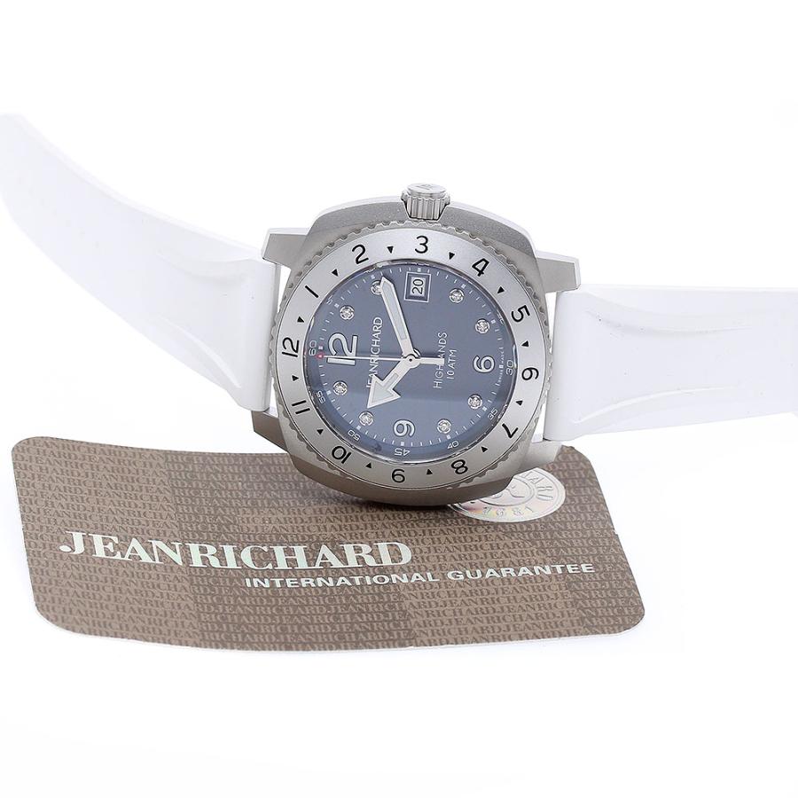 ジャンリシャール JEANRICHARD 60150-2/60150-11-21A-AC7D ハイランド デイト 8Pダイヤ 自動巻き メンズ 極美品 保証書付き_899275の画像