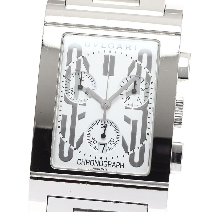 BVLGARI ブルガリ RTC49S レッタンゴロ デイト クロノグラフ クォーツ  