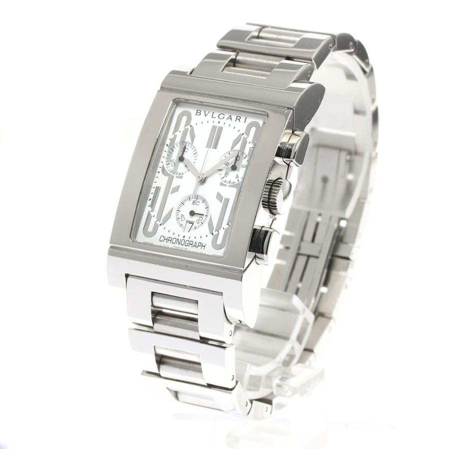 BVLGARI ブルガリ RTC49S レッタンゴロ デイト クロノグラフ クォーツ