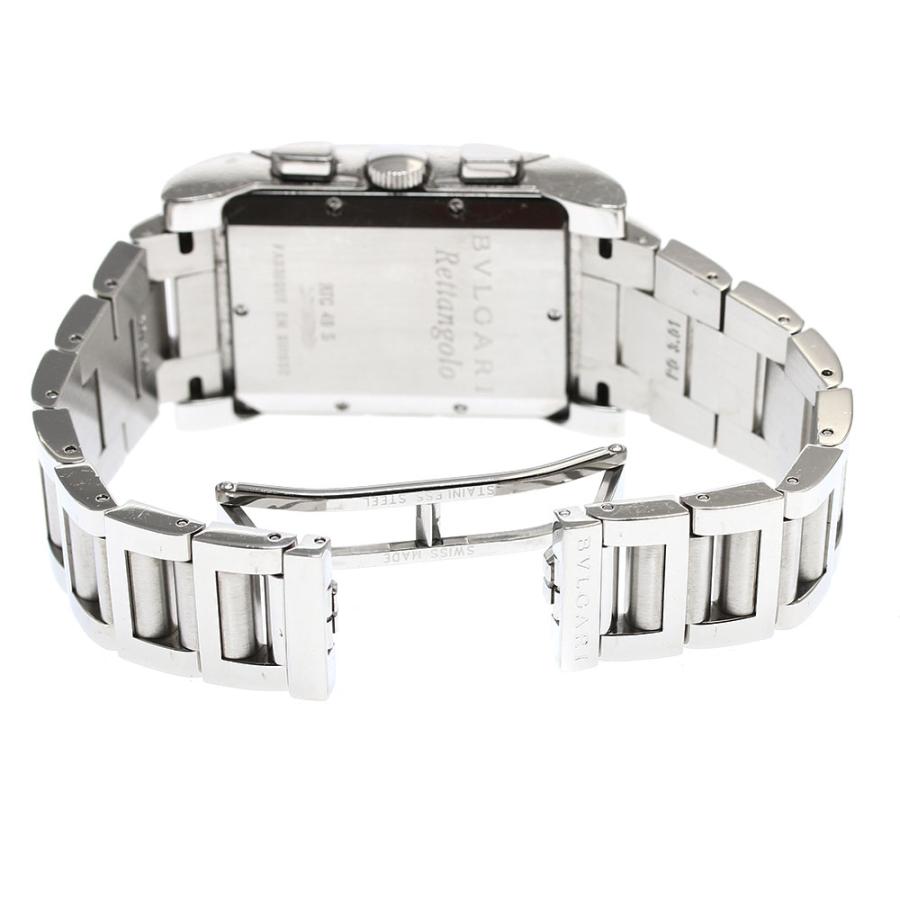 BVLGARI ブルガリ RTC49S レッタンゴロ デイト クロノグラフ クォーツ  