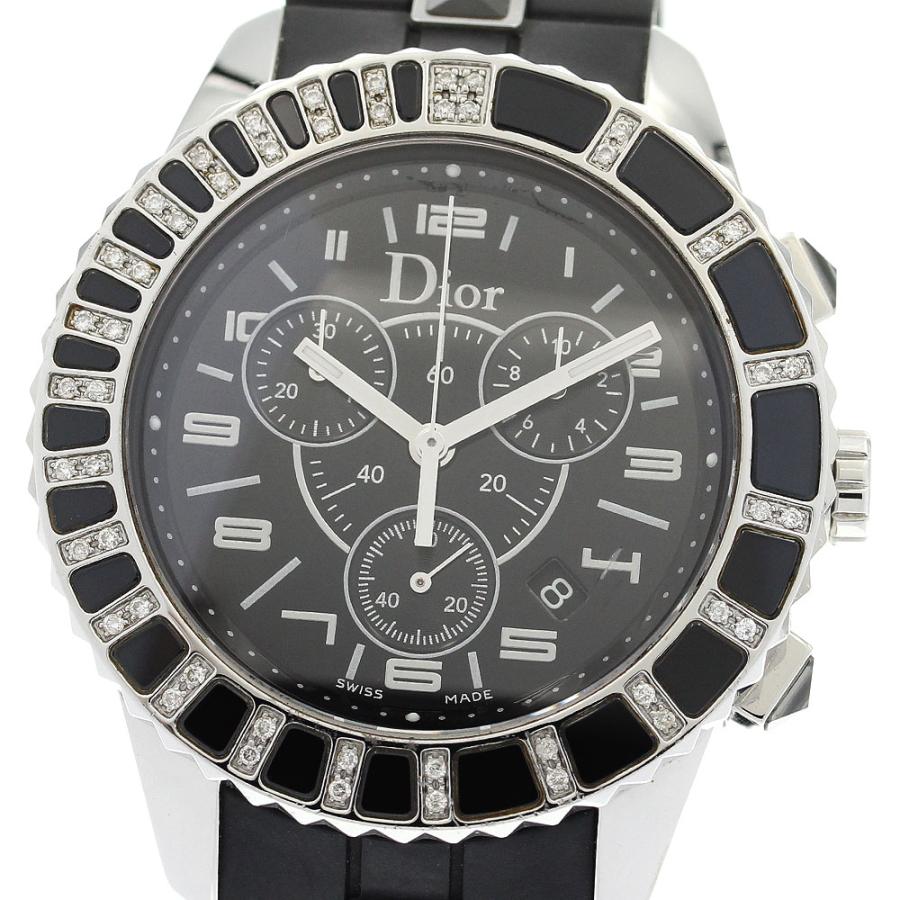 ディオール Dior メンズ 腕時計 CD11431E-V ダイヤベゼル 正規品 ディオール Dior CD11431E クリスタル 14P ダイヤベゼル クロノグラフ